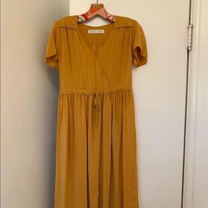 silk Christy Dawn yarrow/ gold dress